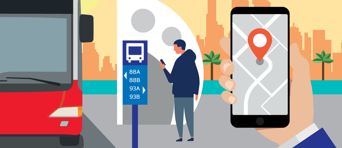 an image of Get further when you take the bus