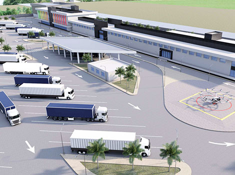 Image for Implementation of 3 Integrated Truck Rest Areas with a Capacity for 490 Trucks